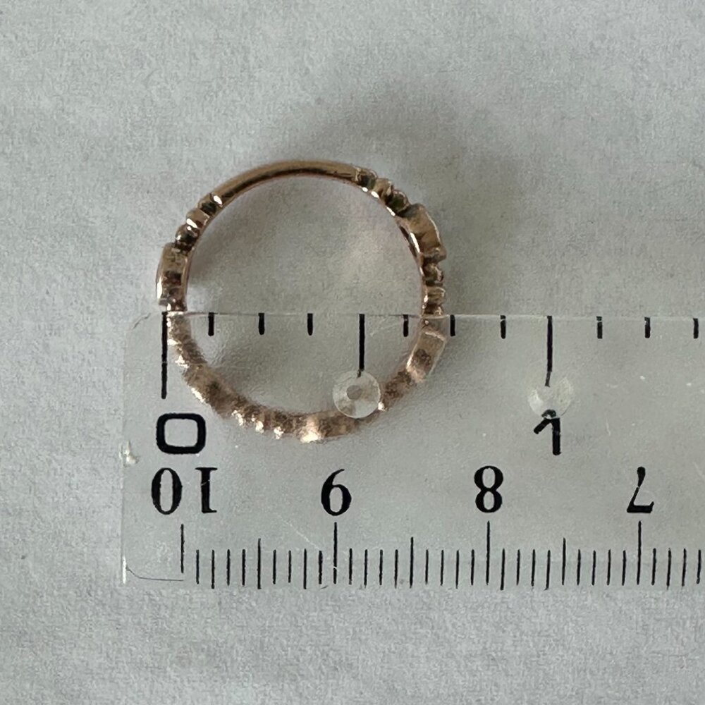 Rose Gold Tone Amethyst Ring Tiara Stackable Band 925 Sterling Silver Size 5 - Picture 3 of 5